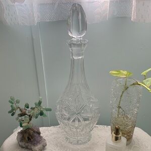 VTG Cut Glass Liquor/Wine Decanter With Stopper